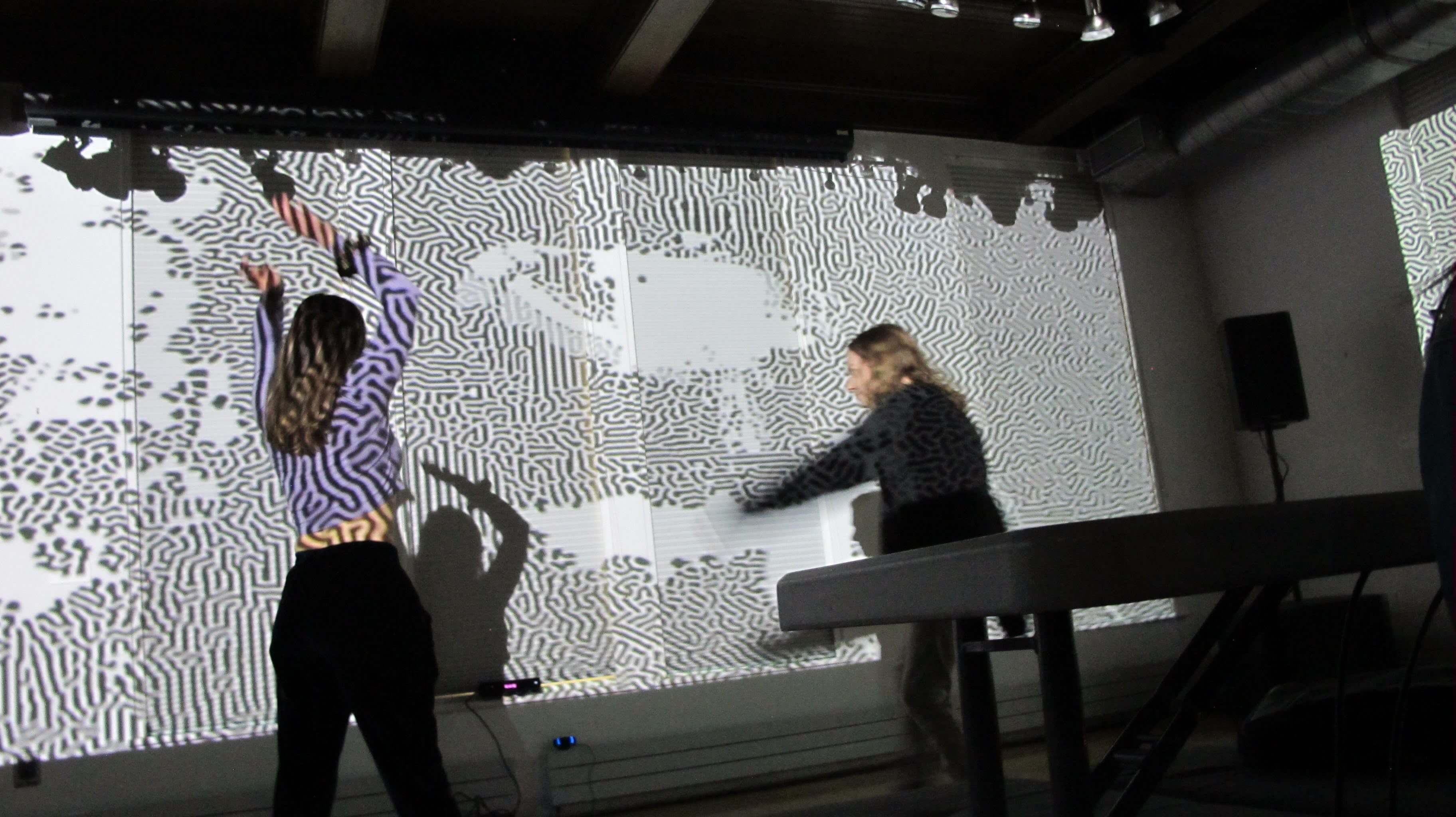 Interactive audiovisual installation for Burlingon's NYE festival.